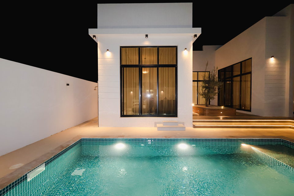 A29 landscape project by Vida Landscapes, Ajman — at night view 26