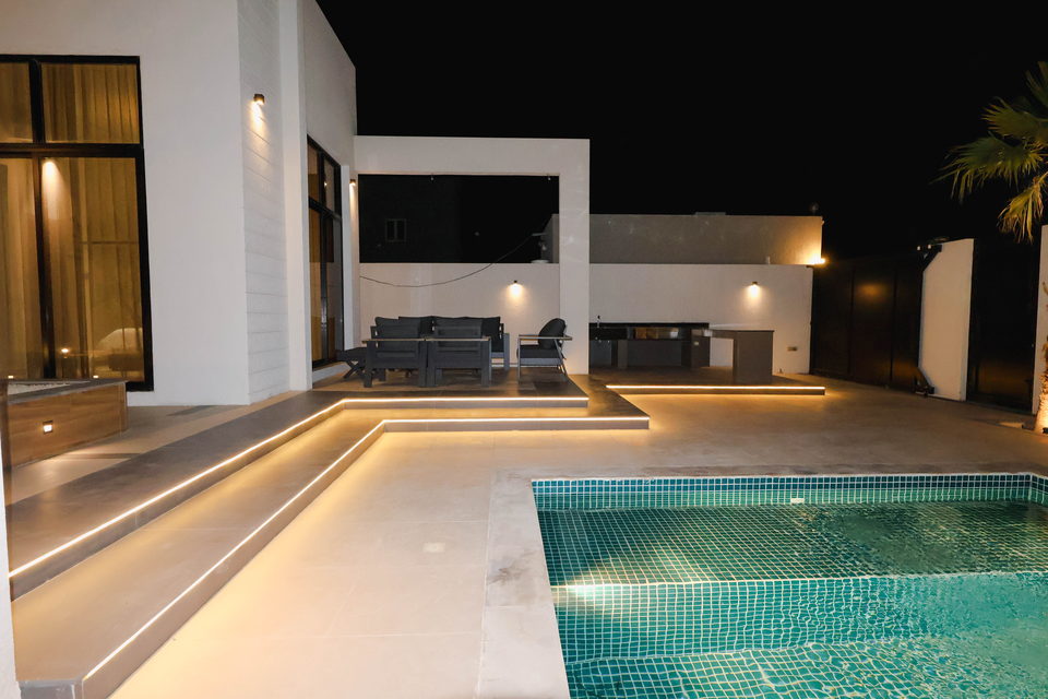 A29 landscape project by Vida Landscapes, Ajman — at night view 32