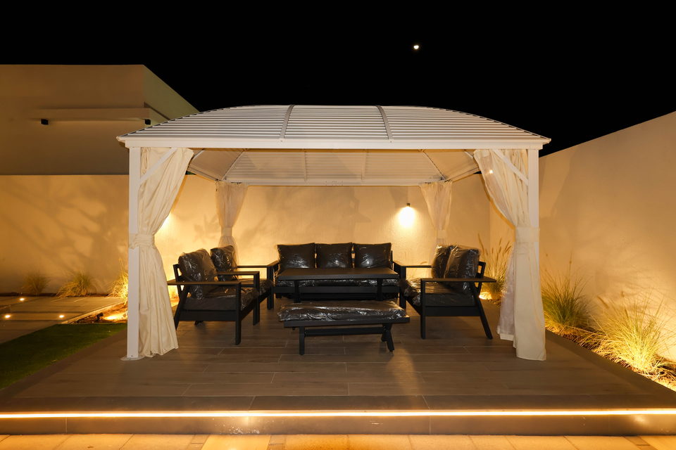 A31 landscape project by Vida Landscapes, Ajman — at night view 6