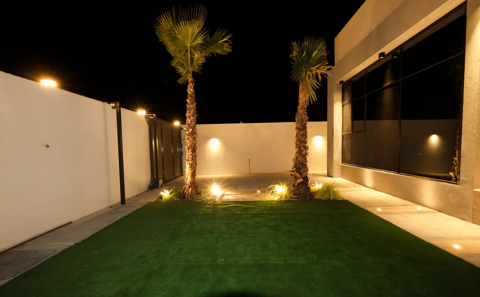 A31 landscape project by Vida Landscapes, Ajman — at night view 11
