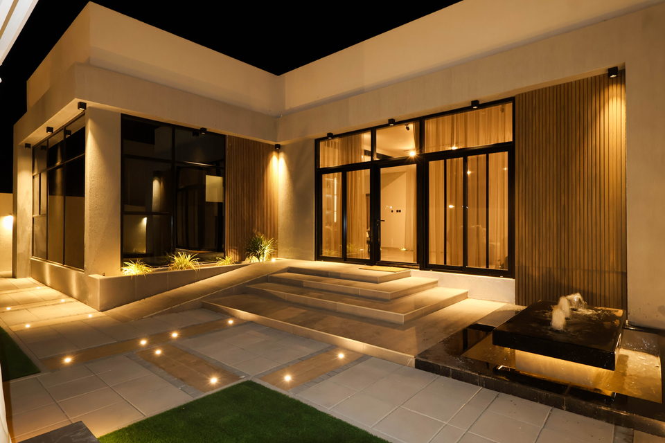 A31 landscape project by Vida Landscapes, Ajman — at night view 17