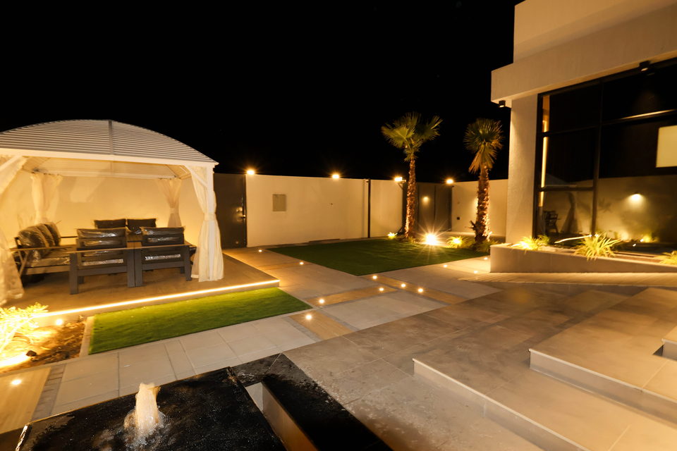 A31 landscape project by Vida Landscapes, Ajman — at night view 19