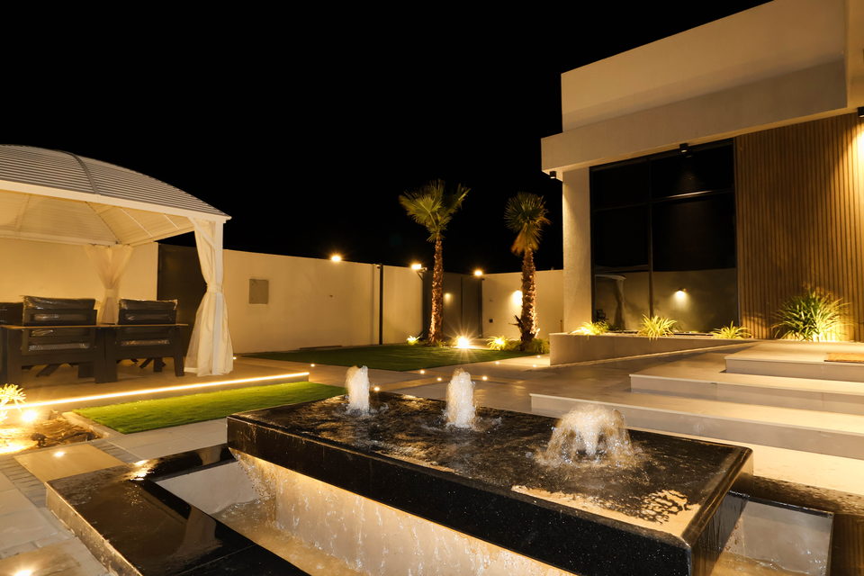 A31 landscape project by Vida Landscapes, Ajman — at night view 20