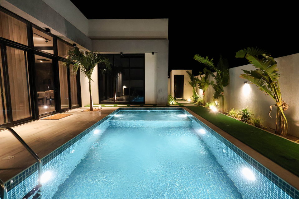 A31 landscape project by Vida Landscapes, Ajman — at night view 23