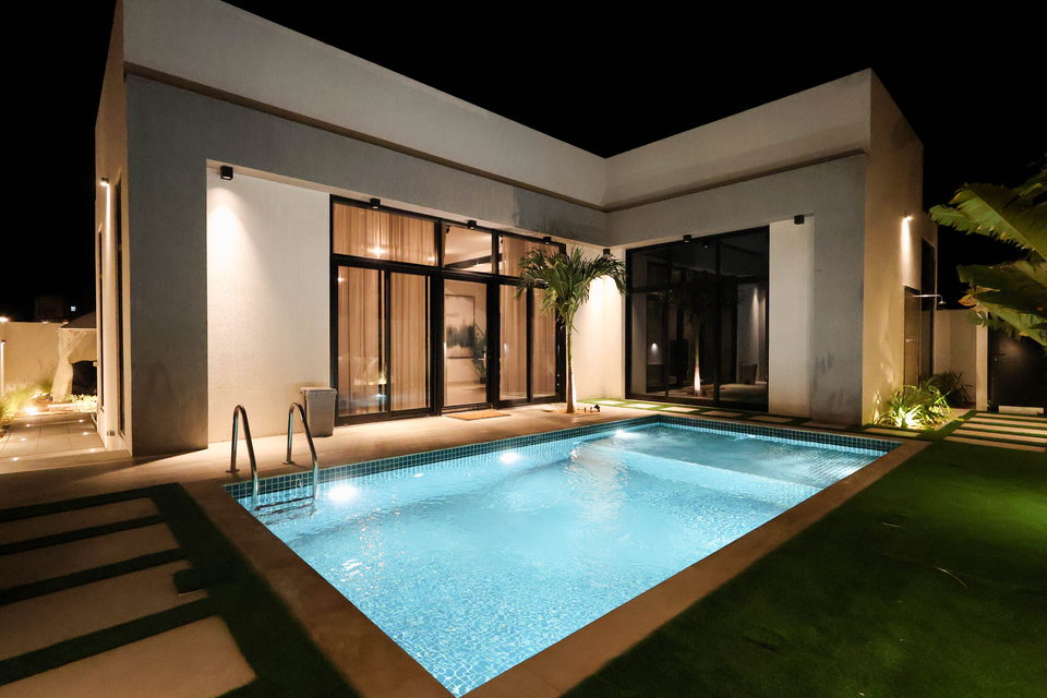 A31 landscape project by Vida Landscapes, Ajman — at night view 24