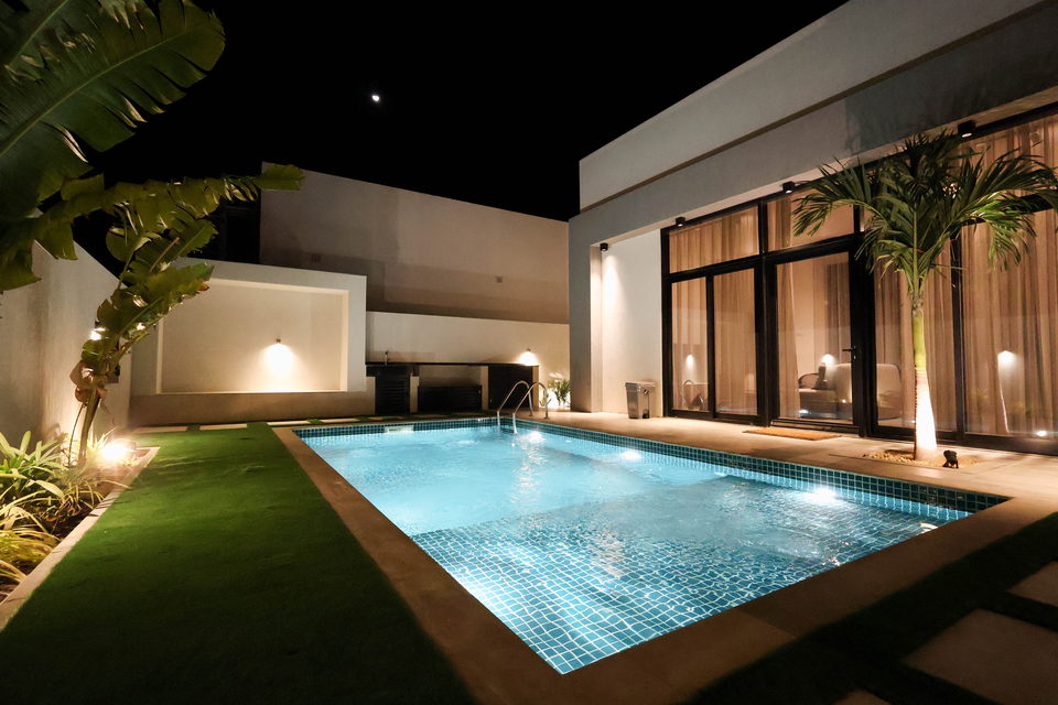 A31 landscape project by Vida Landscapes, Ajman — at night view 31