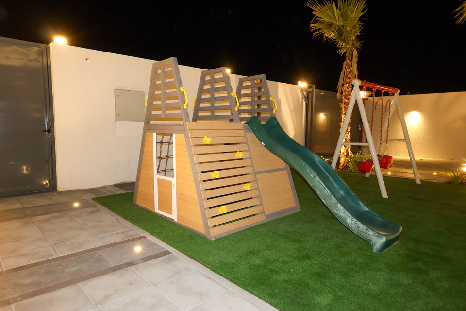 A35 landscape project by Vida Landscapes, Ajman — at night view 7