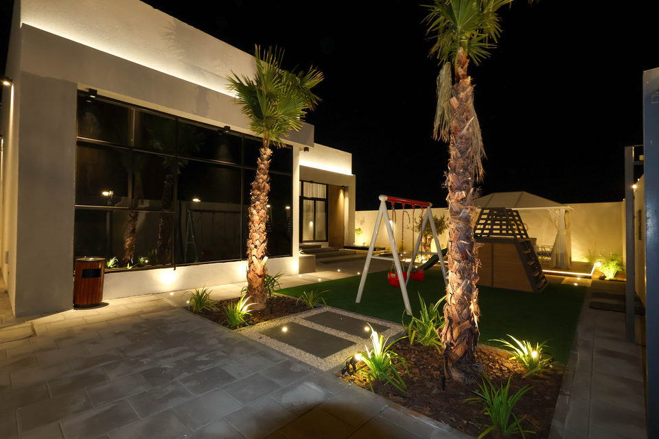 A35 landscape project by Vida Landscapes, Ajman — at night view 10