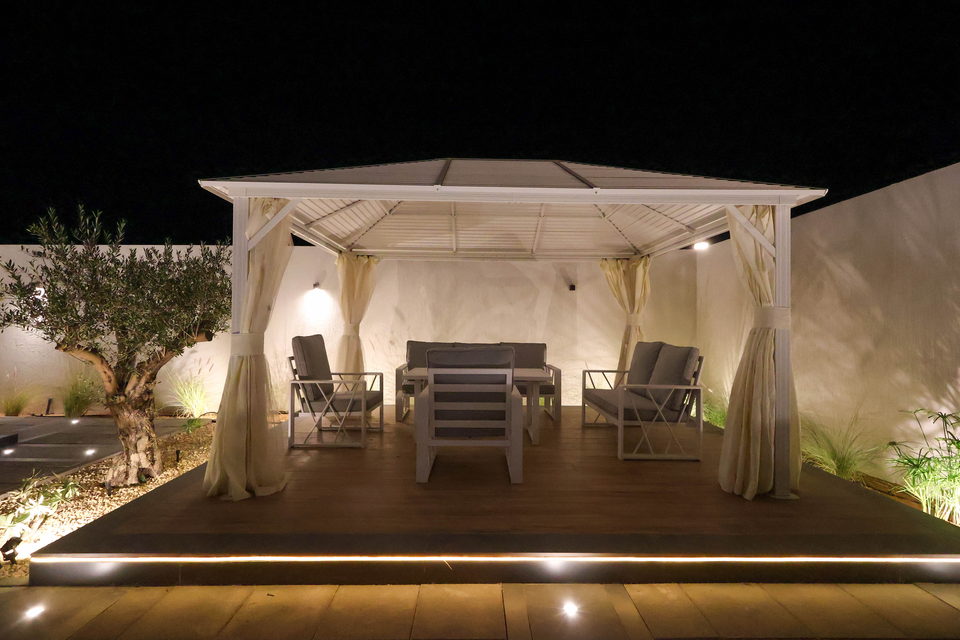A35 landscape project by Vida Landscapes, Ajman — at night view 11