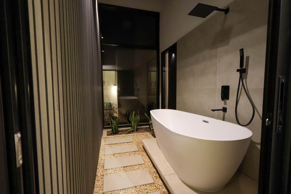 A35 landscape project by Vida Landscapes, Ajman — at night view 12