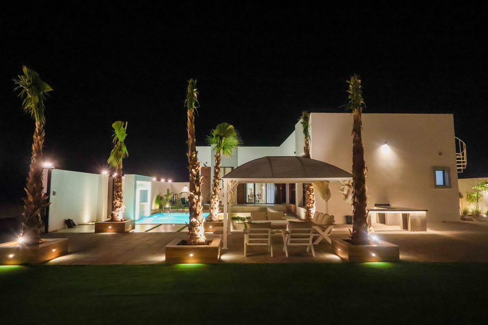 A37 landscape project by Vida Landscapes, Ajman — at night view 10