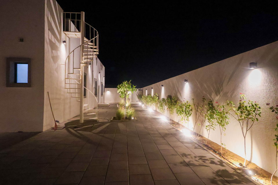 A37 landscape project by Vida Landscapes, Ajman — at night view 12