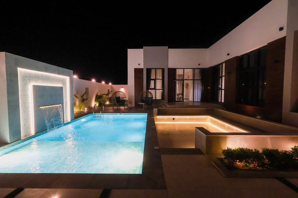 A37 landscape project by Vida Landscapes, Ajman — at night view 15