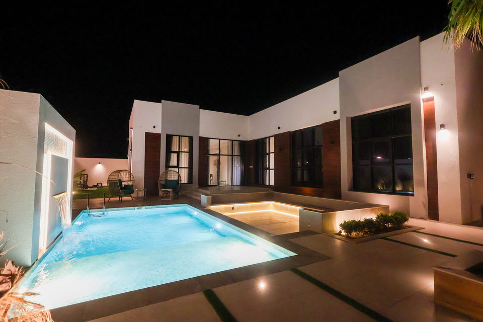 A37 landscape project by Vida Landscapes, Ajman — at night view 16